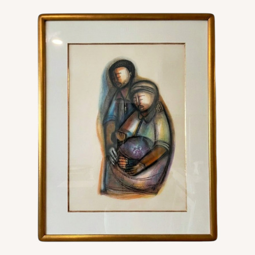 Used Framed Drawing South African Theme Godfrey Ndaba for sale on AptDeco