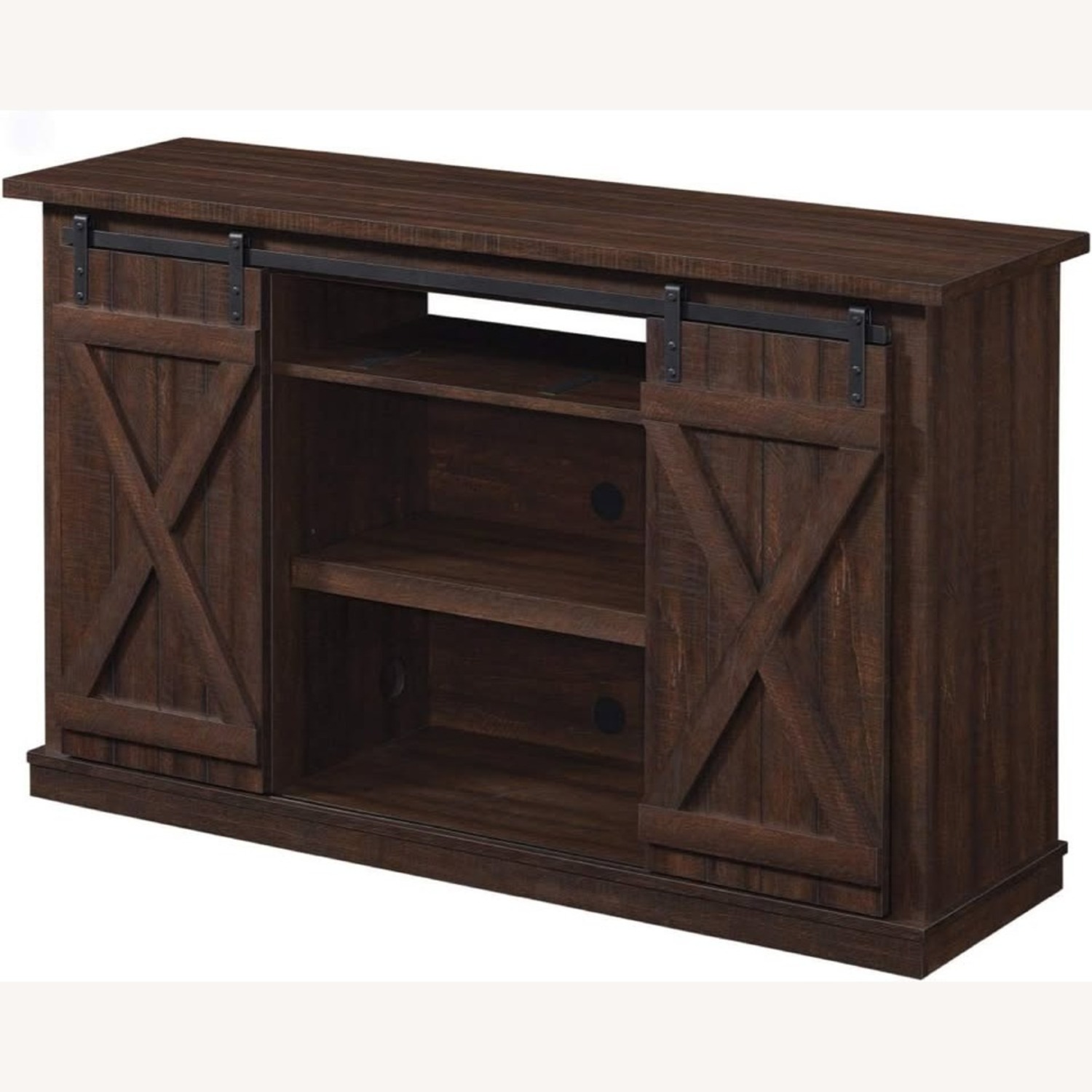 Bell'O Dark Brown Wood Media Storage - image-2