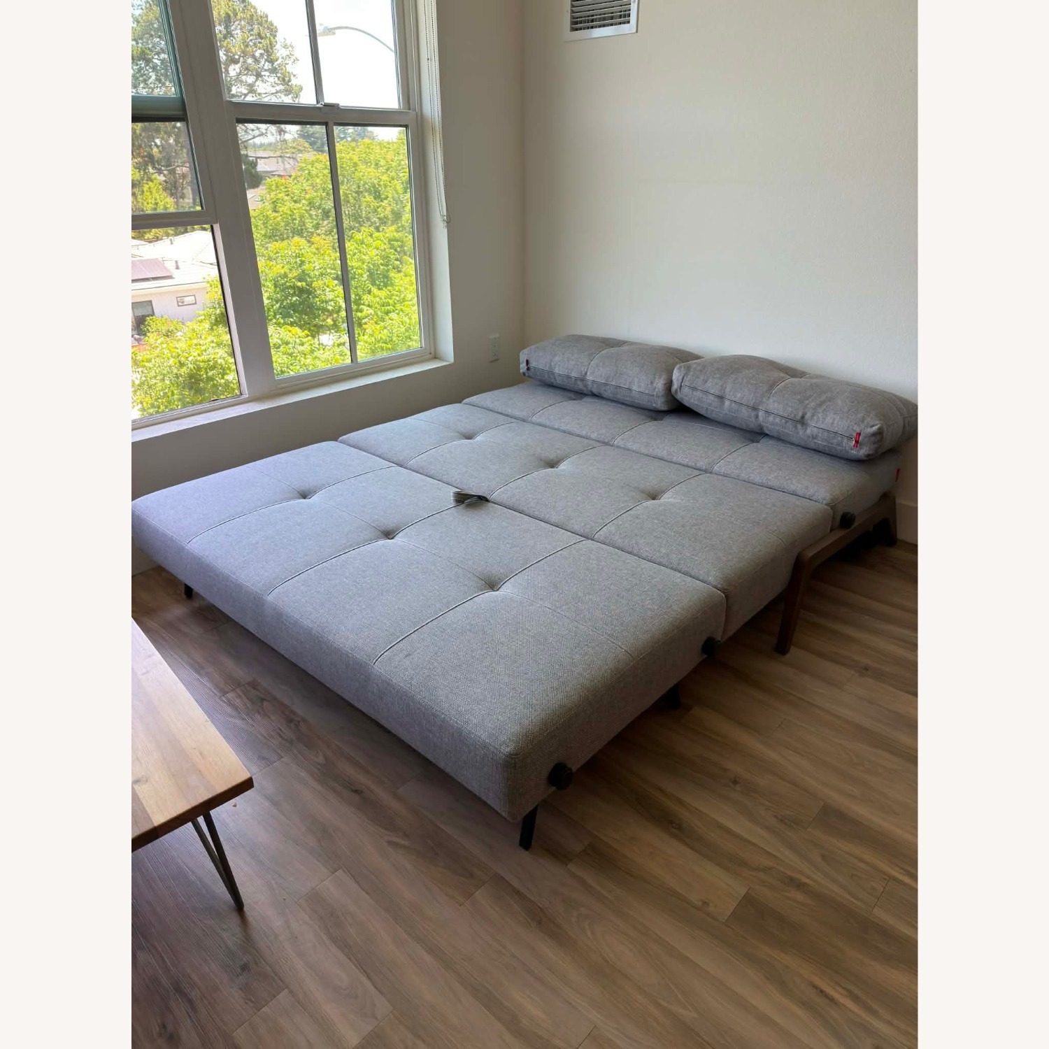 Gingko Furniture Light Gray Fabric Sleeper Sofa - image-1