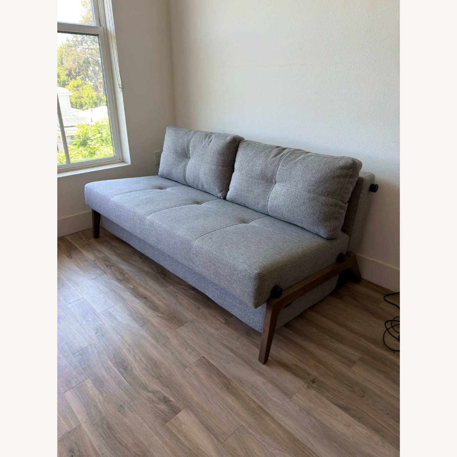 Gingko Furniture Light Gray Fabric Sleeper Sofa - image-2