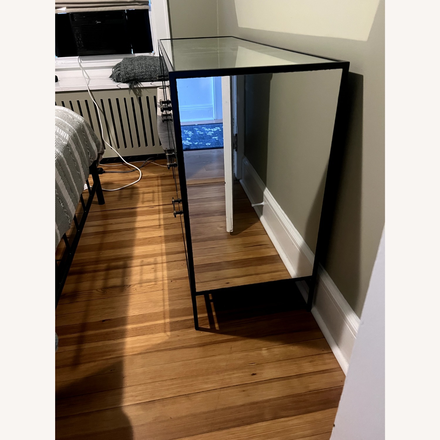 West Elm Black Mirrored Glass Dresser - image-3