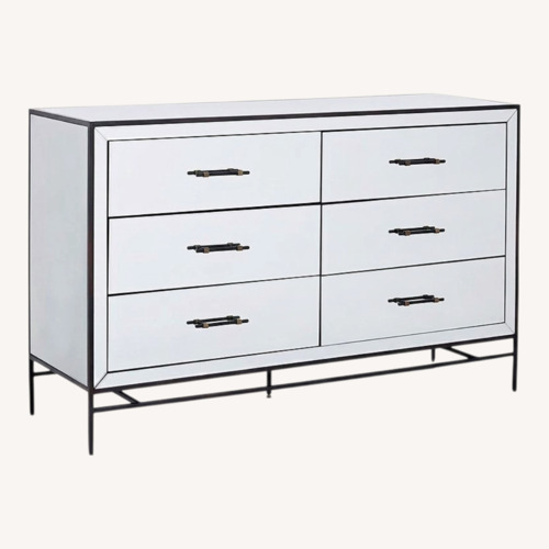 Used West Elm Black Mirrored Glass Dresser for sale on AptDeco