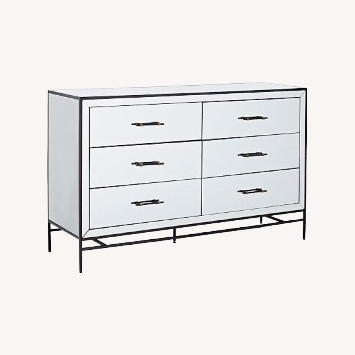 West Elm Black Mirrored Glass Dresser - image-5