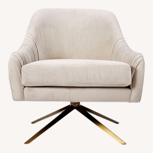 Used West Elm Light Gray Velvet Accent Chairs for sale on AptDeco