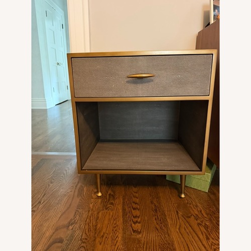 Used Perigold Shagreen 1 Dark Gray Nightstands for sale on AptDeco