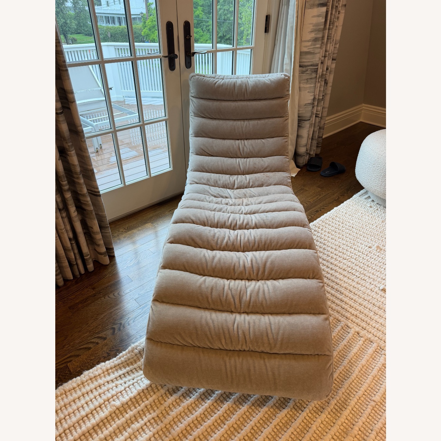 Restoration Hardware Light Gray Accent Chair - image-2