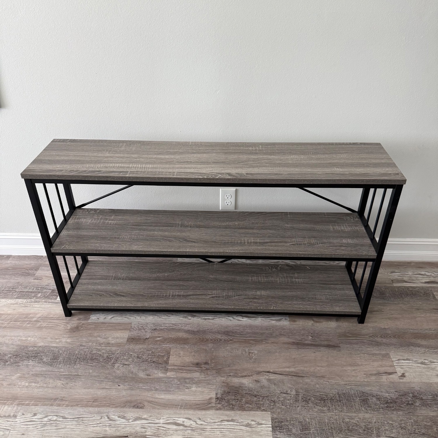 Amazon Dark Gray Wood Side Table - image-1