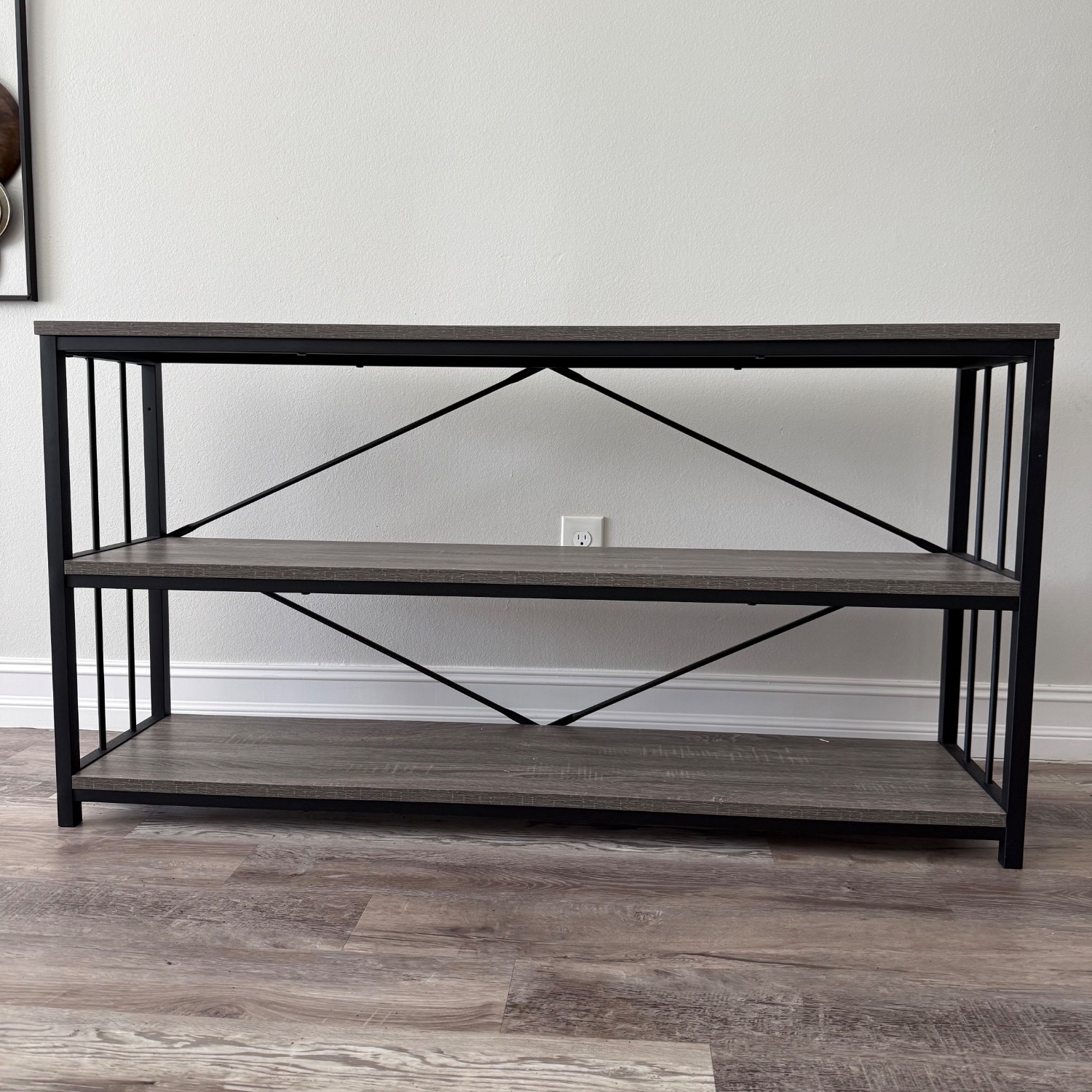 Amazon Dark Gray Wood Side Table - image-2