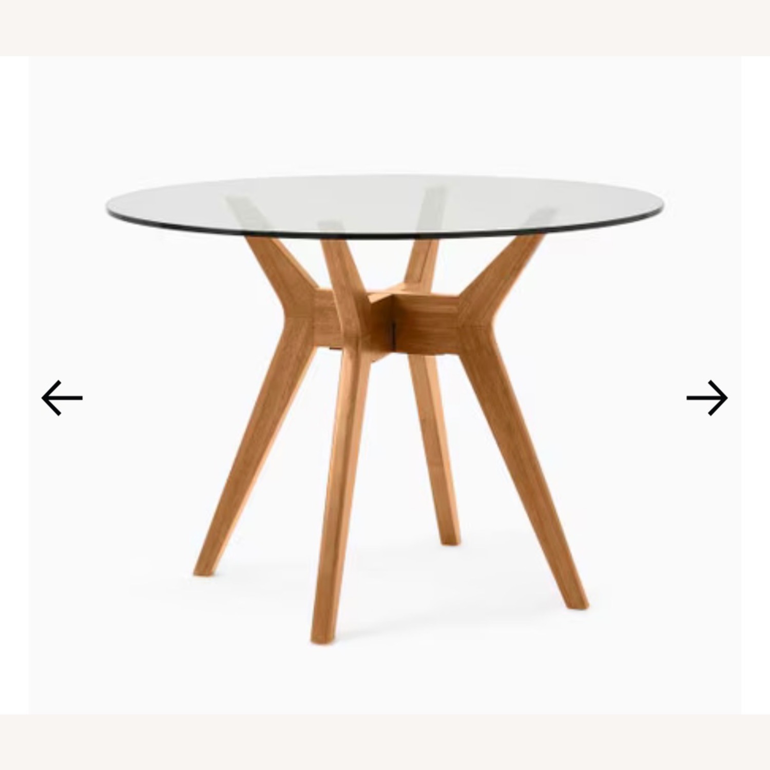 West Elm Jensen “42 Round Glass Dining Table - image-2