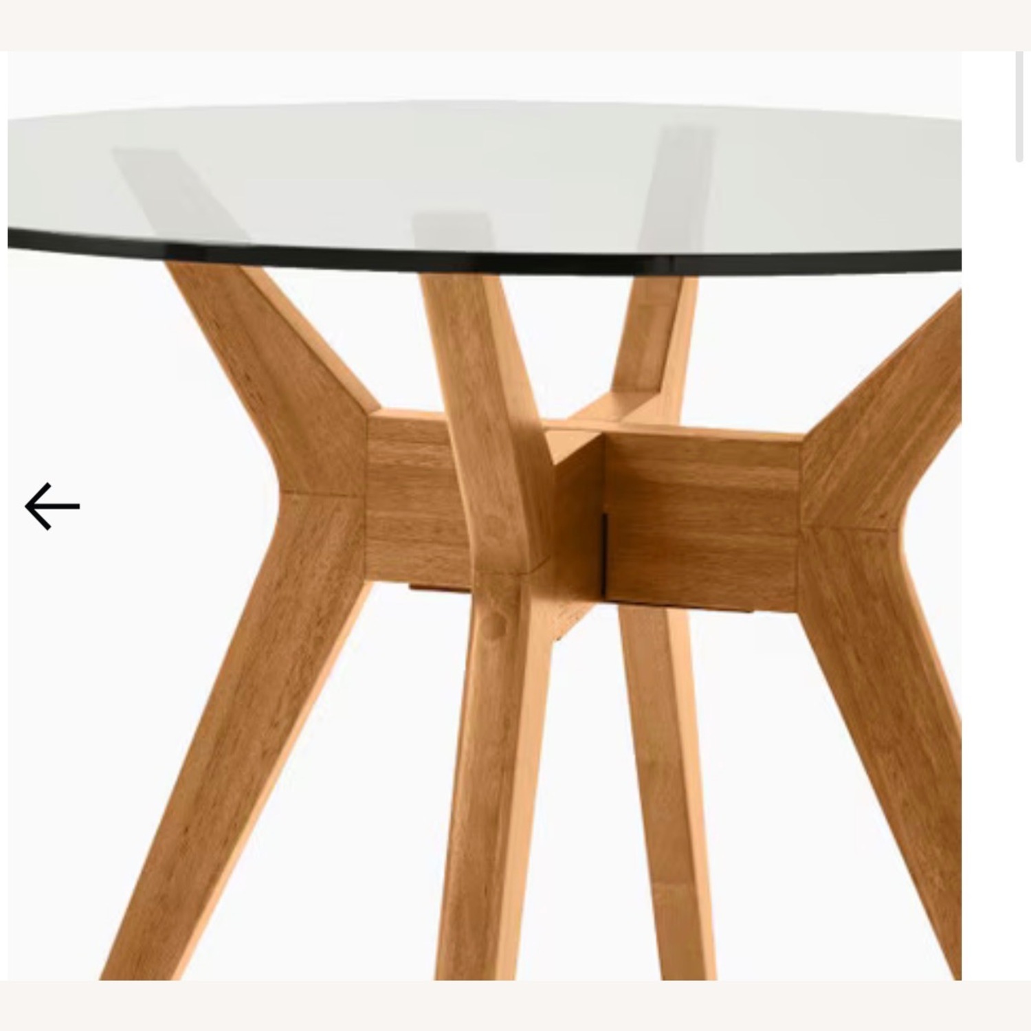 West Elm Jensen “42 Round Glass Dining Table - image-3