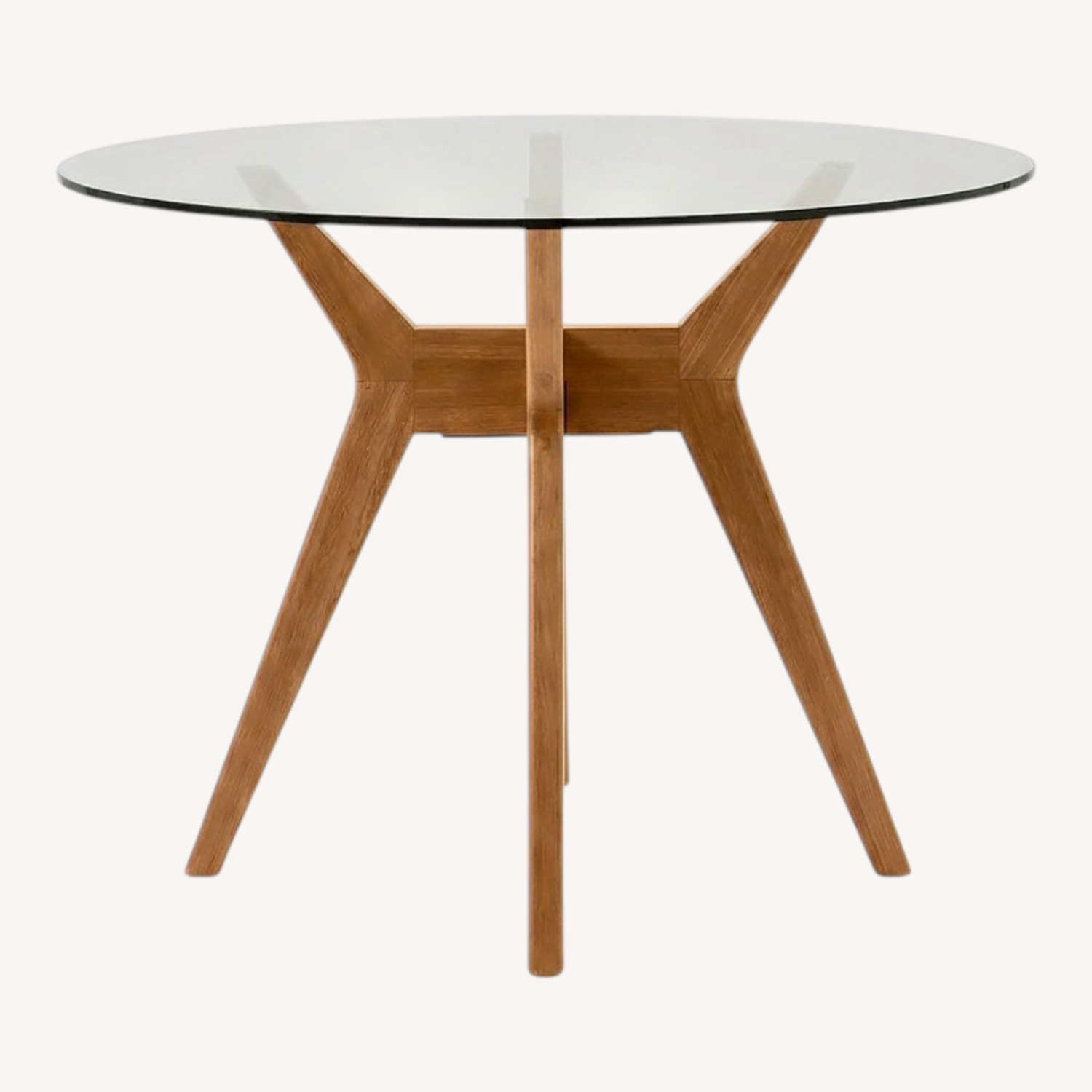 West Elm Jensen “42 Round Glass Dining Table - image-0