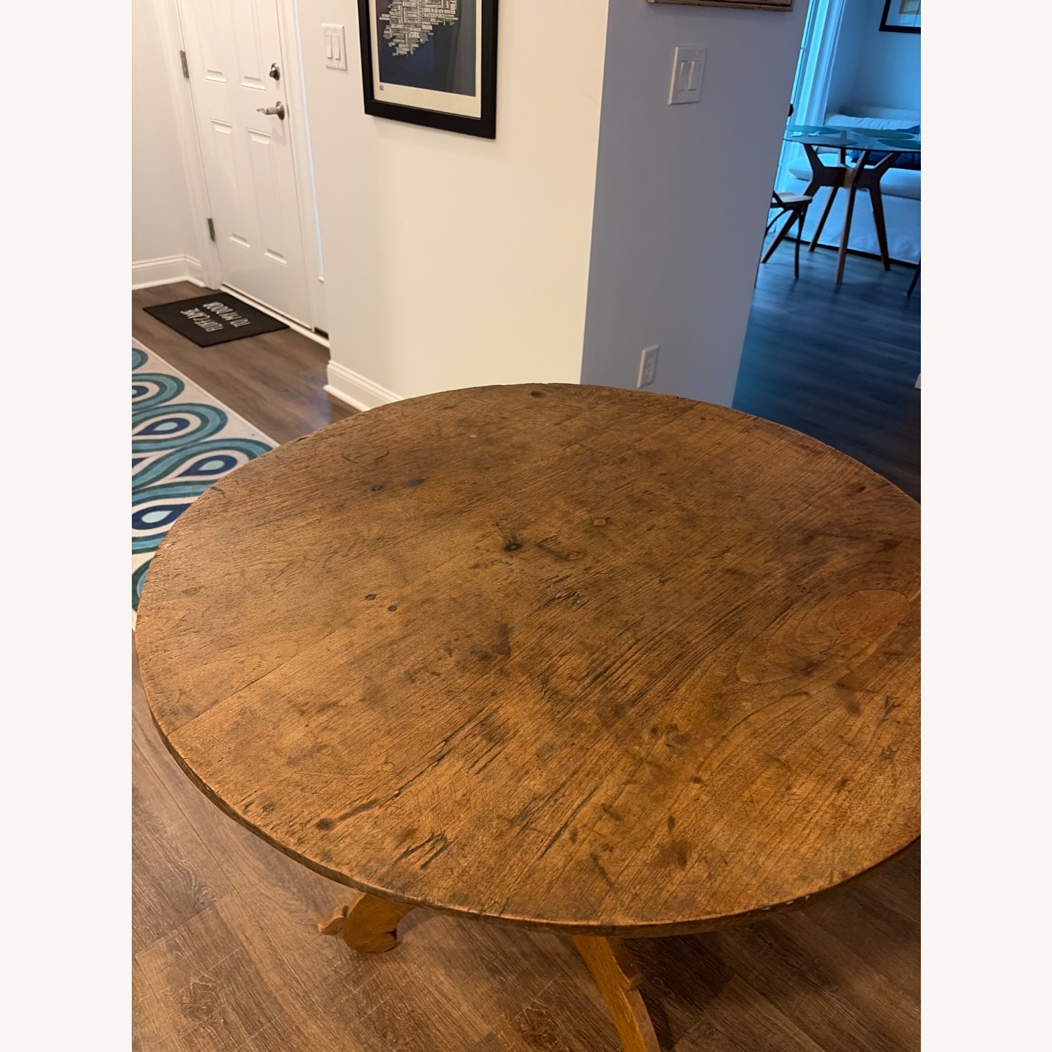 Light Brown Wood Dining Table - image-3