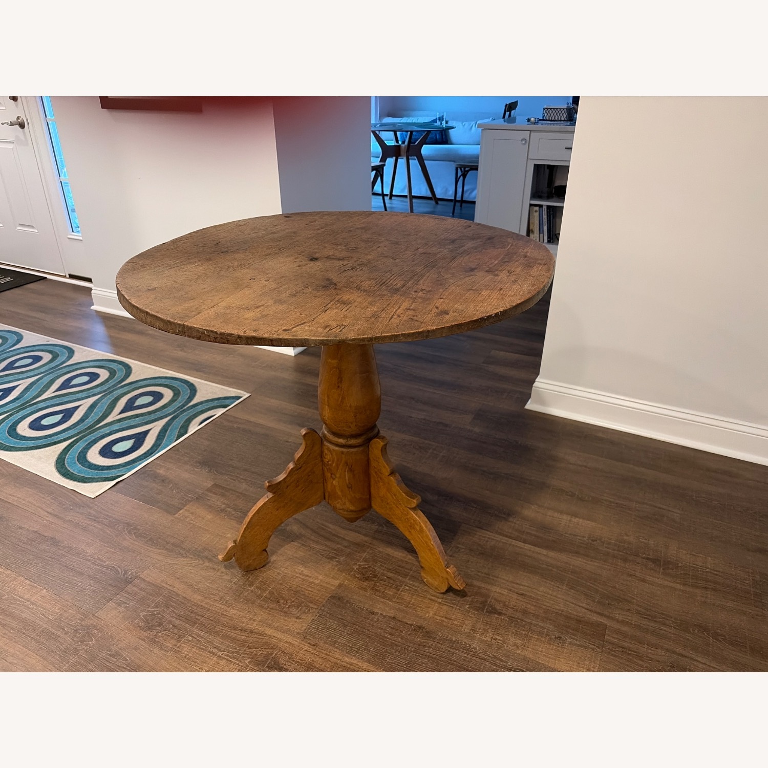Light Brown Wood Dining Table - image-2