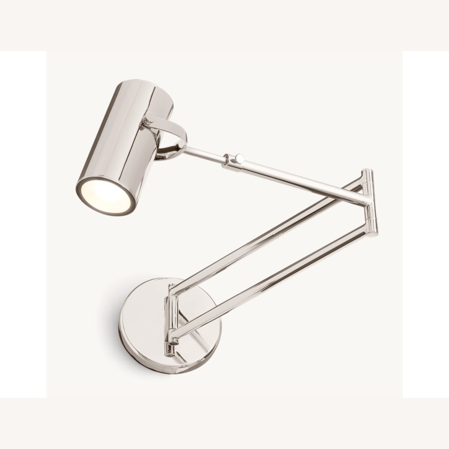 Restoration Hardware Silver Metal Wall Lamp - image-1