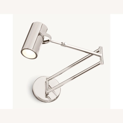 Used Restoration Hardware Silver Metal Wall Lamp for sale on AptDeco