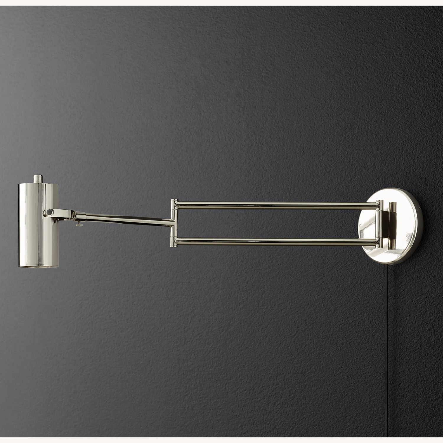 Restoration Hardware Silver Metal Wall Lamp - image-2