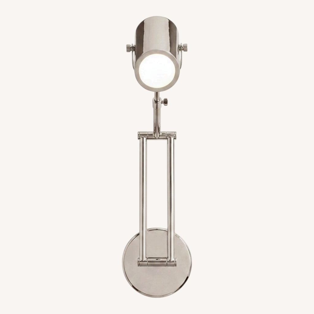Image of Restoration Hardware Silver Metal Wall Lamp