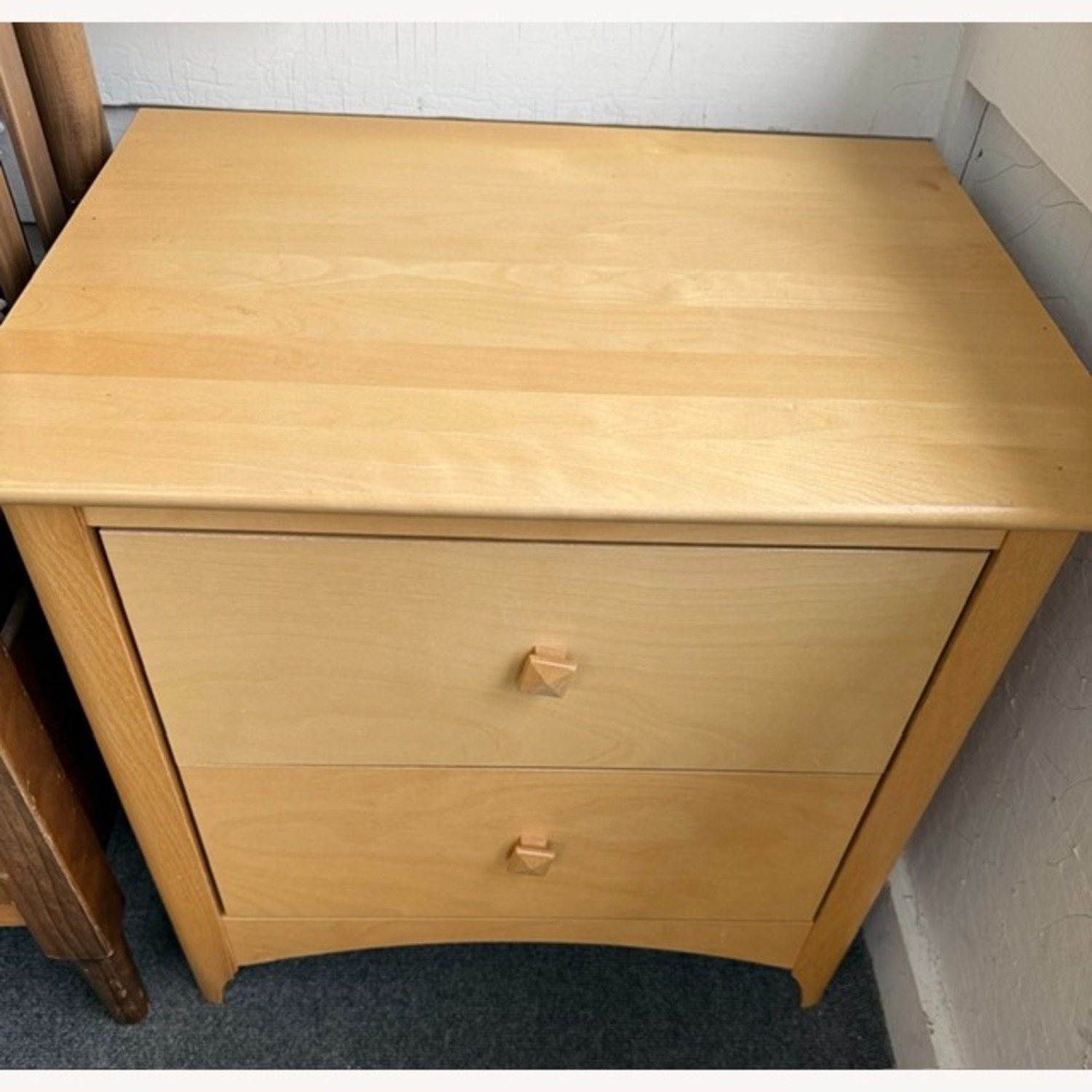 Light Brown Wood Nightstand - image-3