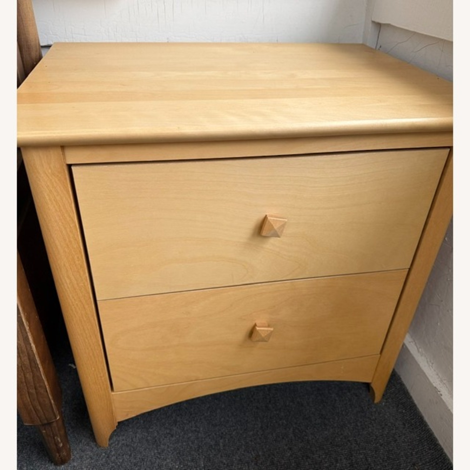 Light Brown Wood Nightstand - image-2