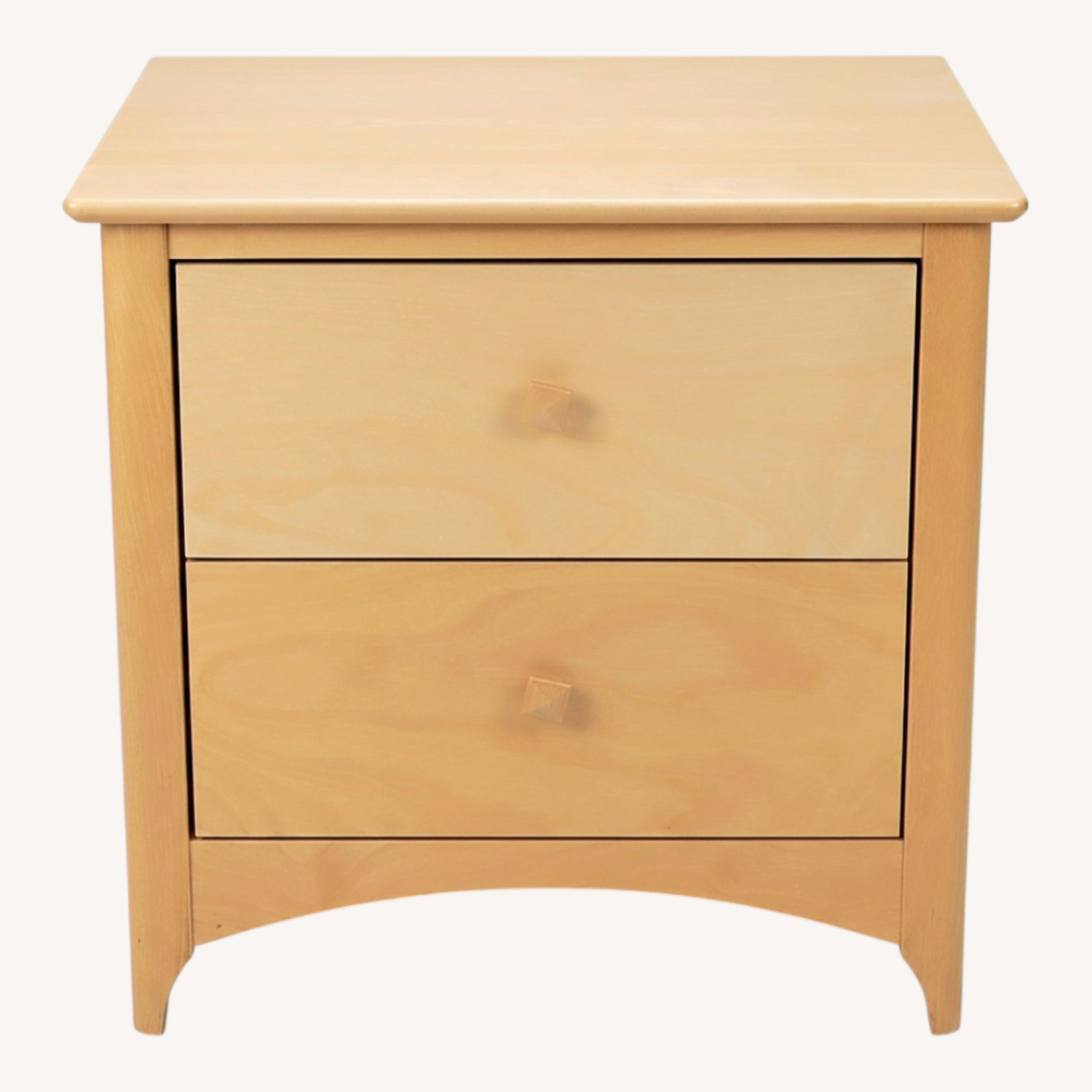 Light Brown Wood Nightstand - image-0