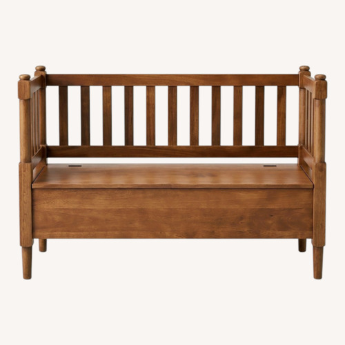 Used Dark Brown Wood Bench  for sale on AptDeco