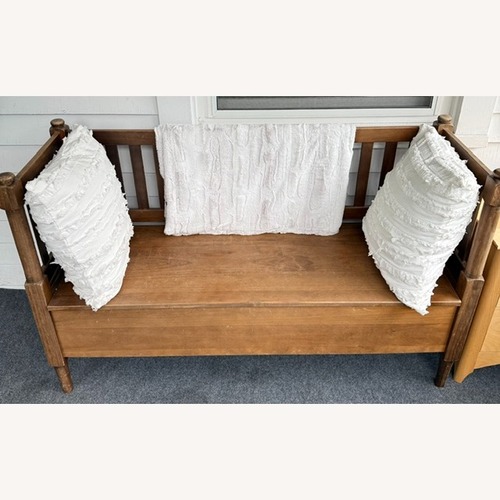 Used Dark Brown Wood Bench  for sale on AptDeco