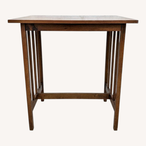 Used Dark Brown Wood Patio Table for sale on AptDeco