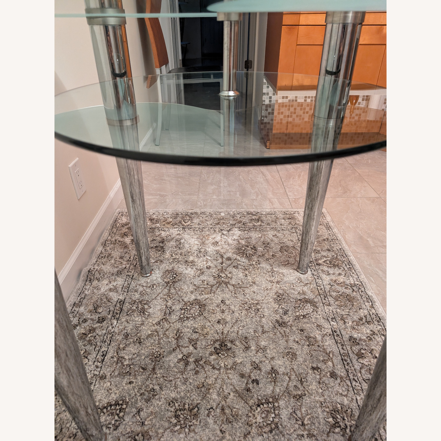 Glass Table with Storage Shelf - image-4