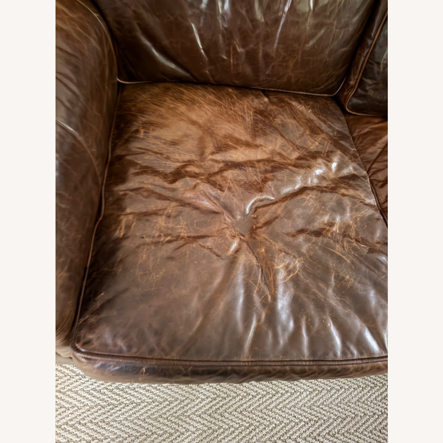 Restoration Hardware Dark Brown 3+ Seater Sofa - image-4