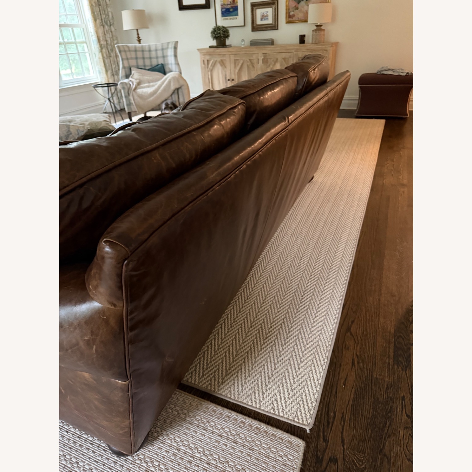Restoration Hardware Dark Brown 3+ Seater Sofa - image-7