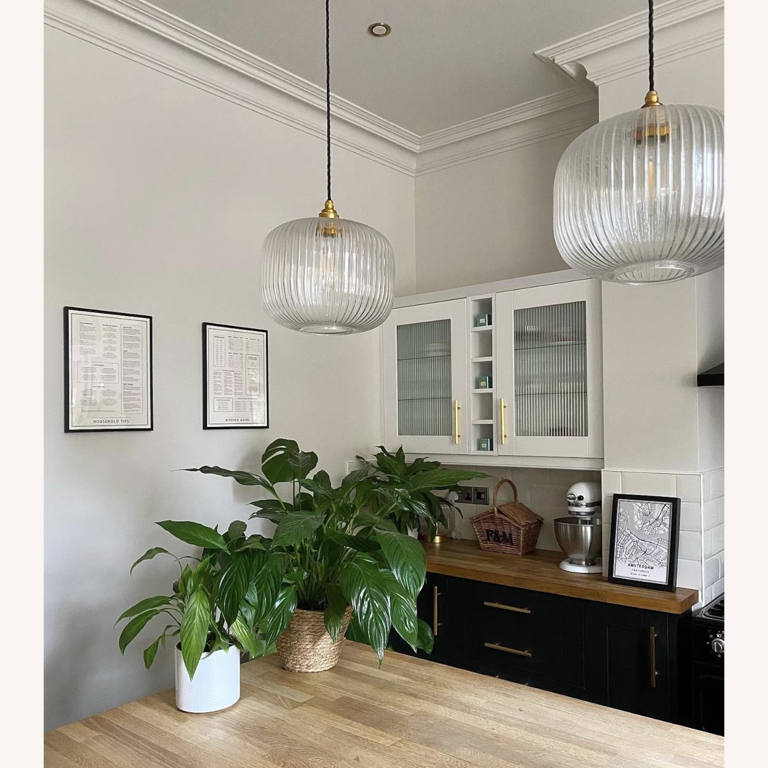 Etsy Glass Reeded Pendant Light - image-3