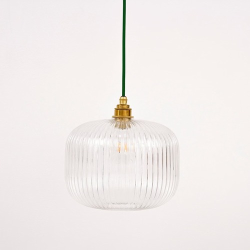 Used Etsy Glass Reeded Pendant Light for sale on AptDeco