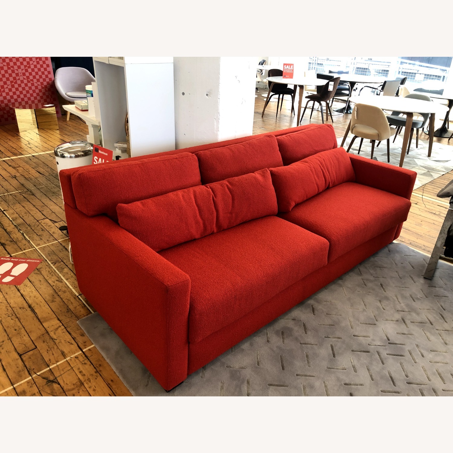 Design Within Reach Red Fabric Sleeper Sofa - image-4