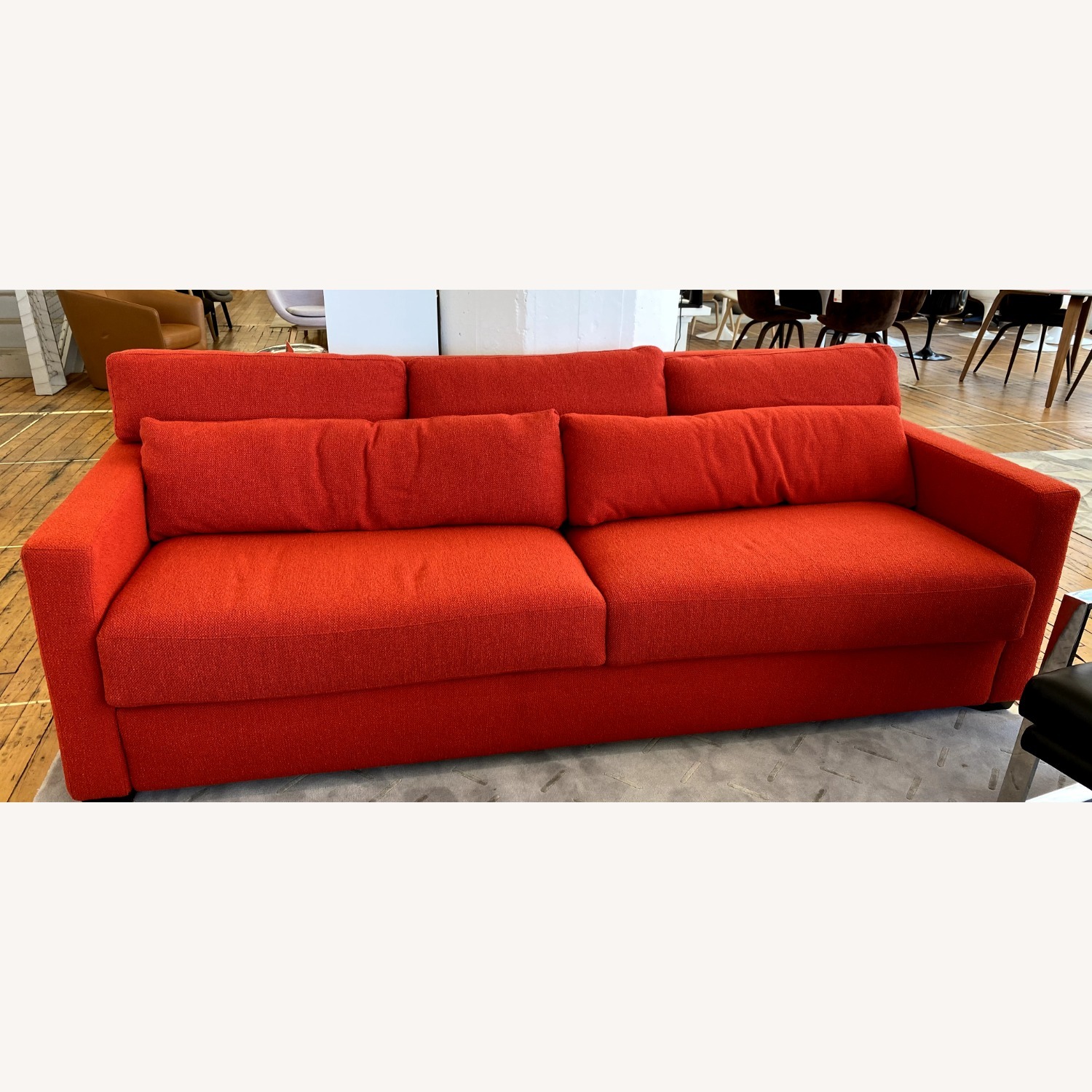 Design Within Reach Red Fabric Sleeper Sofa - image-2