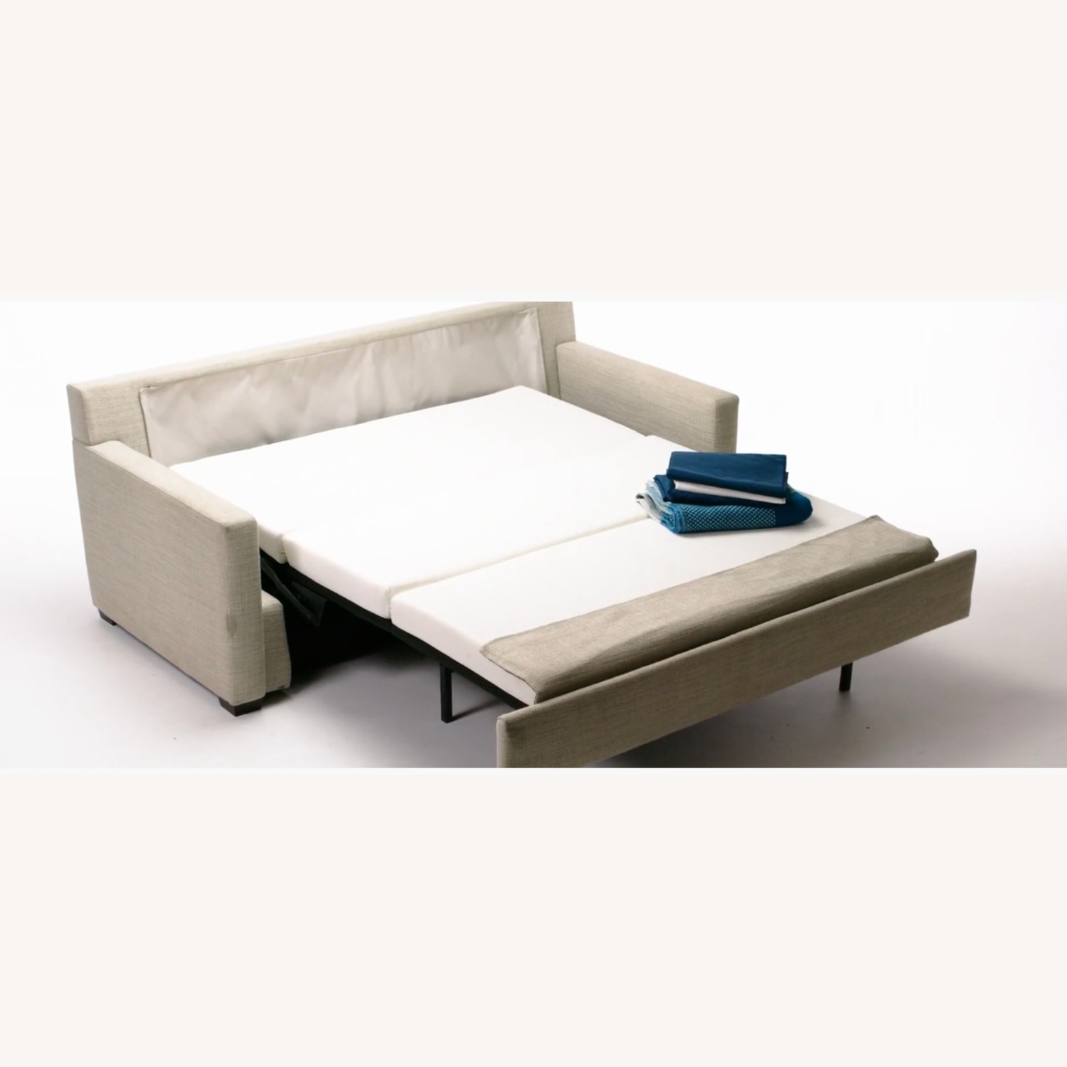 Design Within Reach Red Fabric Sleeper Sofa - image-3