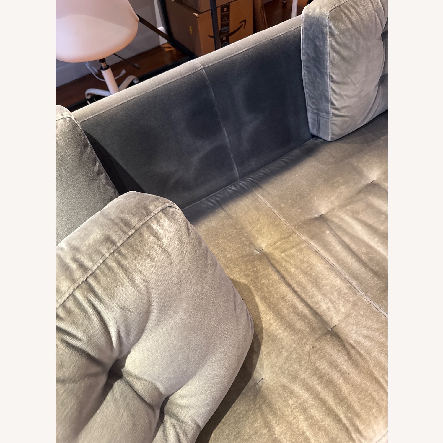 Room & Board Sabine Dark Gray Velvet 3+ Seater Sofa - image-3