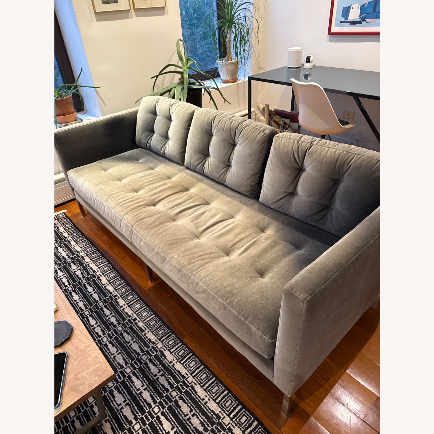 Room & Board Sabine Dark Gray Velvet 3+ Seater Sofa - image-4