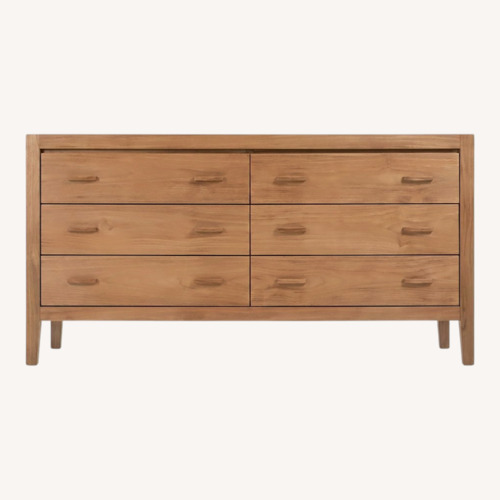 Used Crate & Barrel Light Brown Wood 6-Drawer Dresser for sale on AptDeco