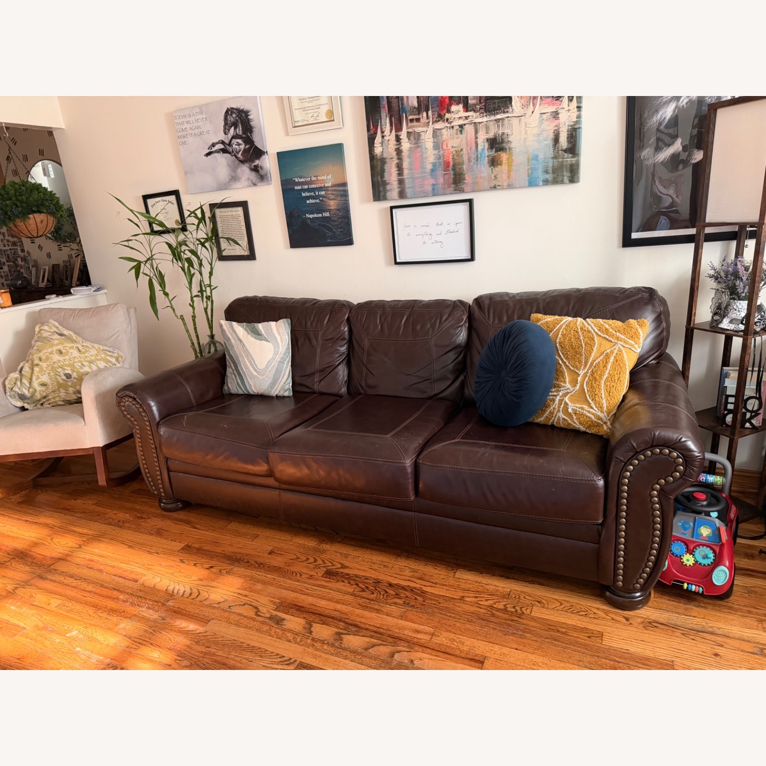 Ashley Furniture Dark Brown 3+ Seater Sofa - image-2