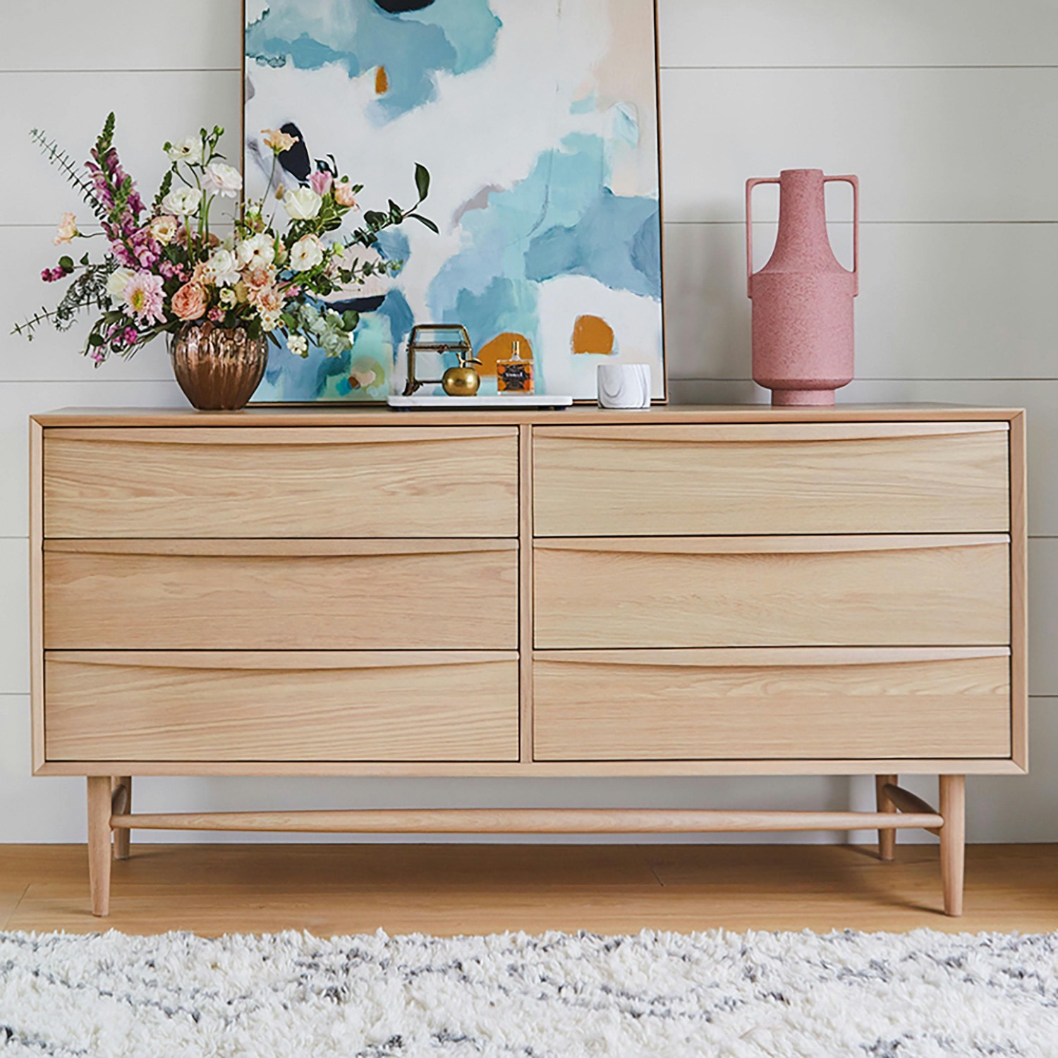 Article 6-Drawer Lenia Wood Dresser - image-1