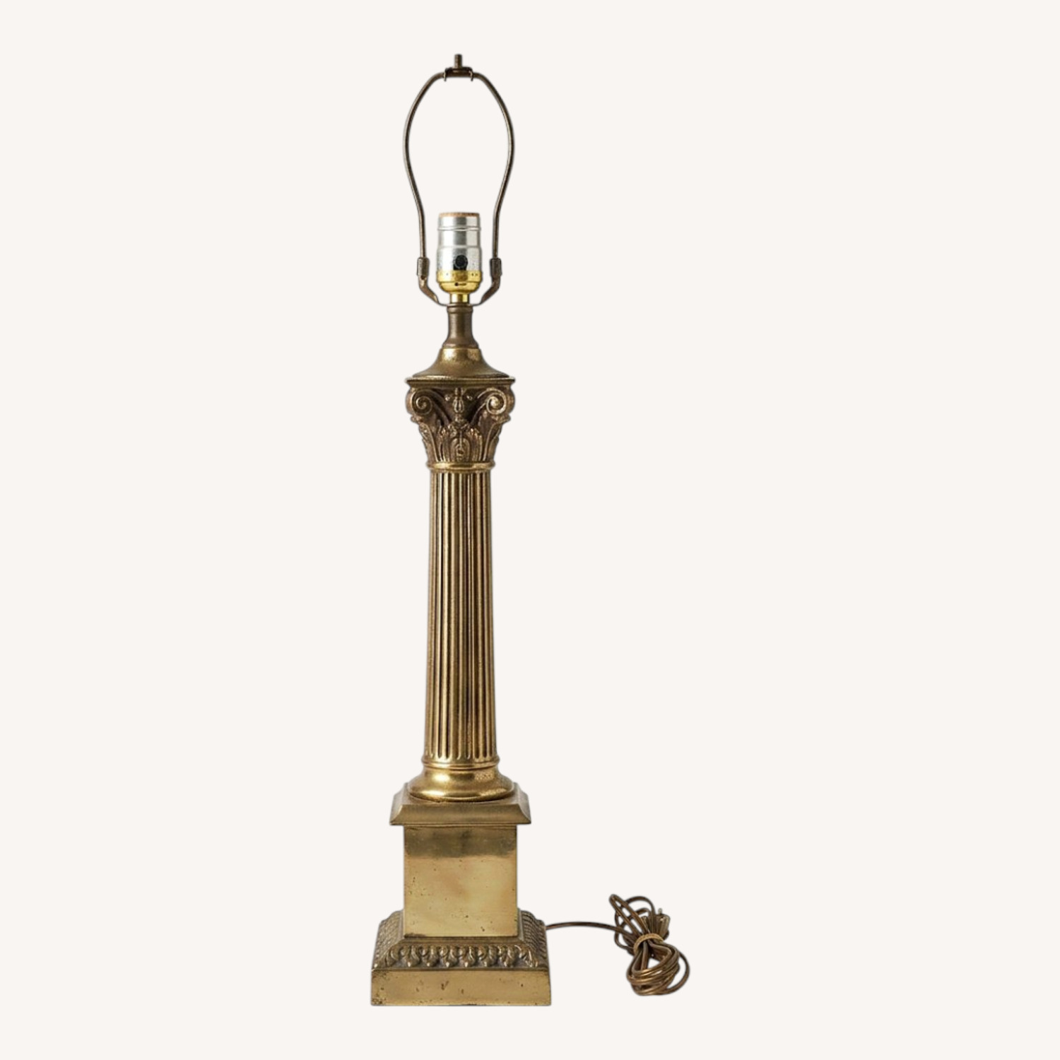 Vintage/Antique Finds Gold Brass Table Lamp - image-0