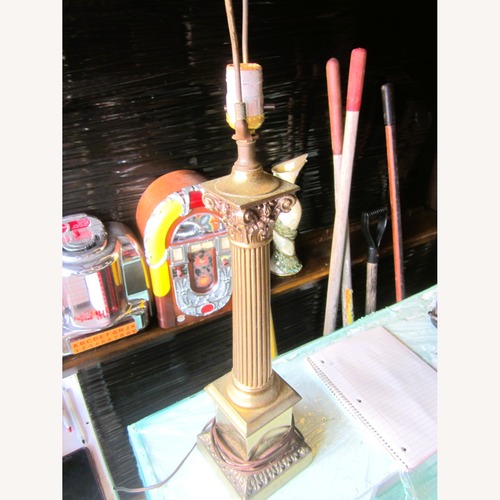 Used Vintage/Antique Finds Gold Brass Table Lamp for sale on AptDeco