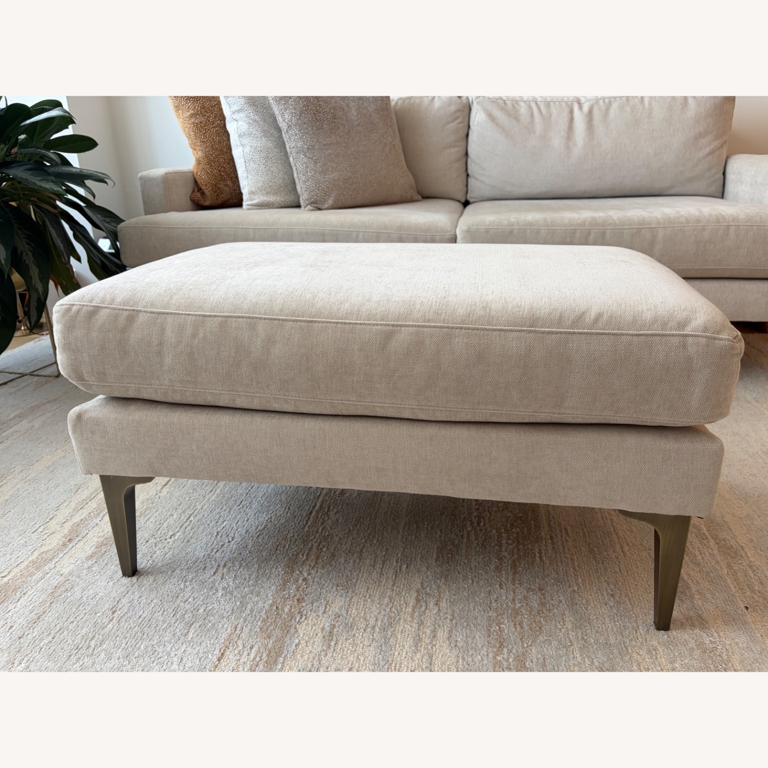 West Elm Andes Chair Ottoman - image-1