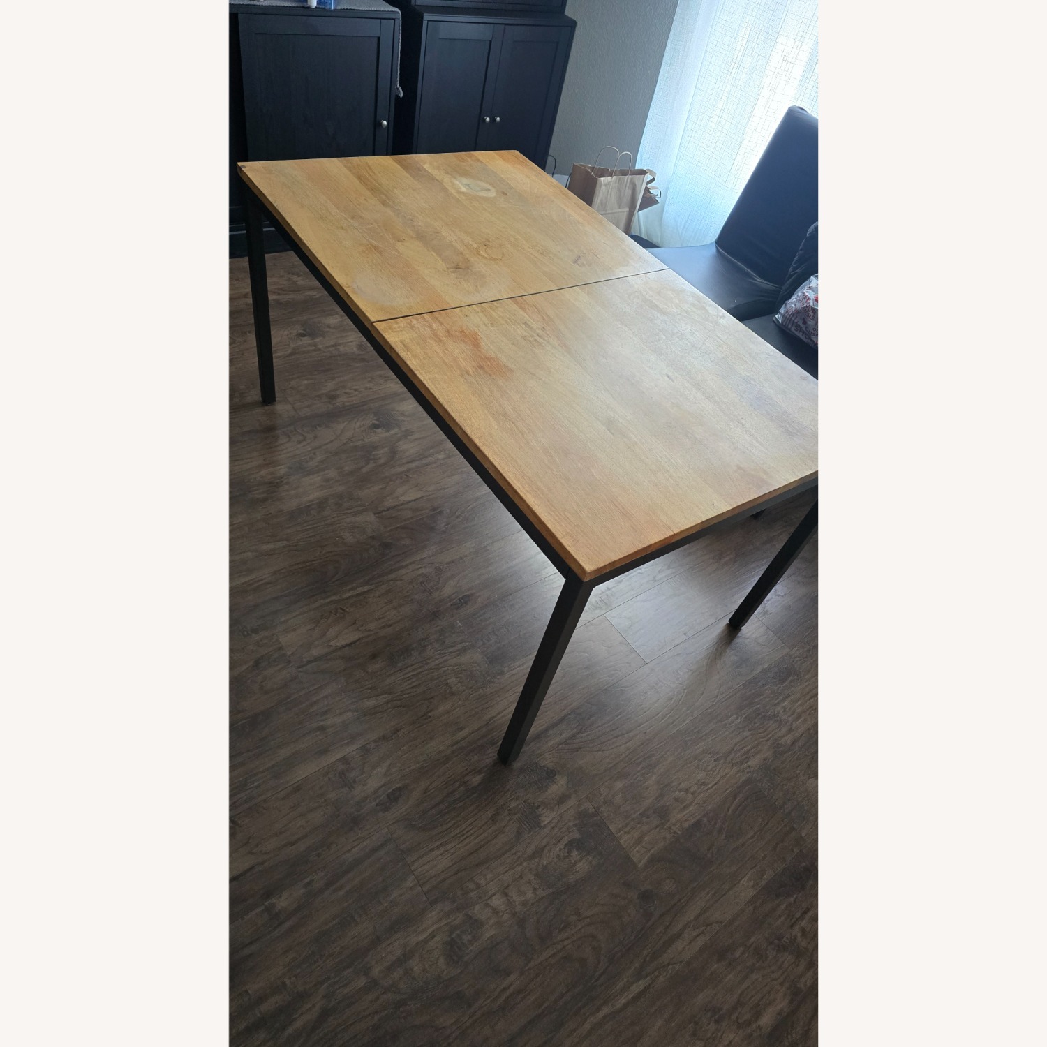 West Elm Box Frame Expendable Dining w Leaf - image-1