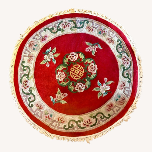 Used Round Vintage Peking Rug 43" for sale on AptDeco
