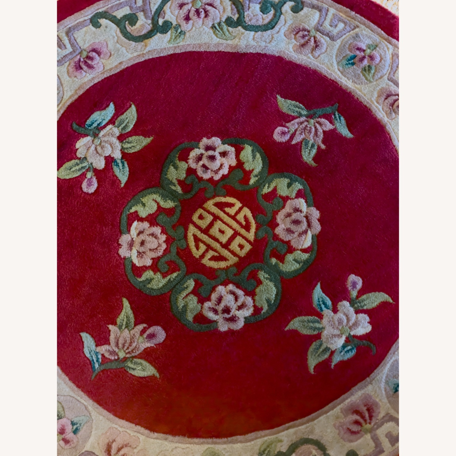 Round Vintage Peking Rug 43" - image-3