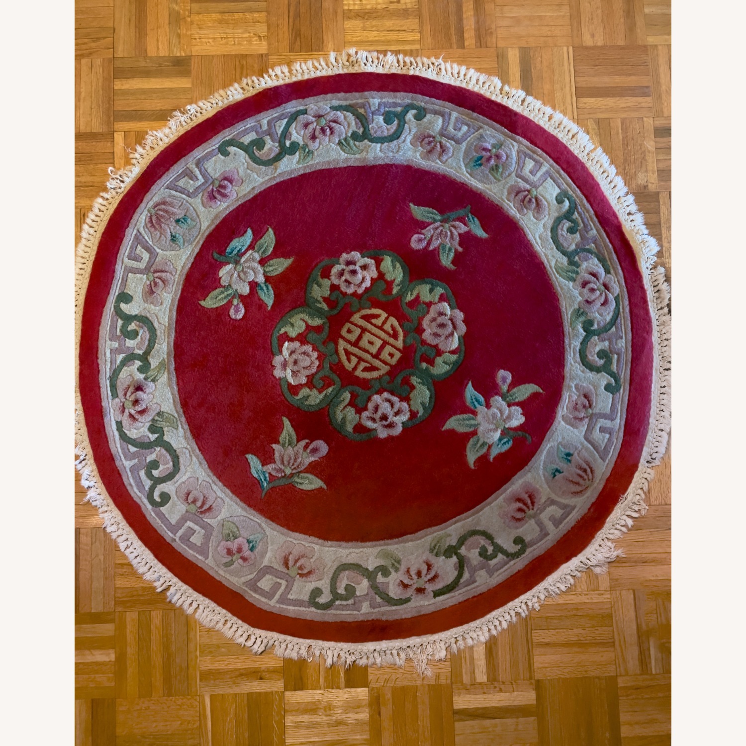 Round Vintage Peking Rug 43" - image-1