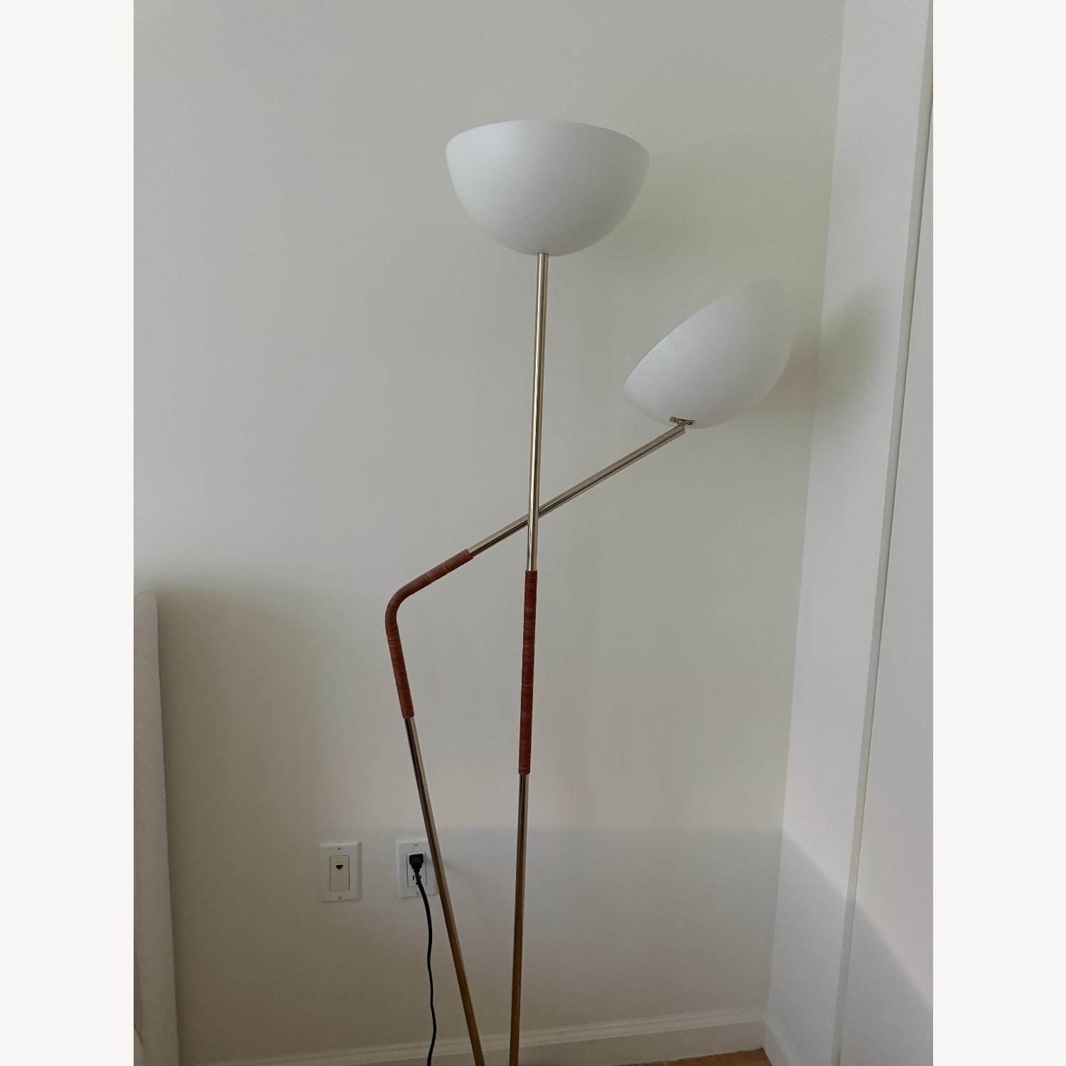 CB2 White Iron Floor Lamp - image-1