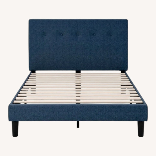 Used Wayfair Blue Fabric King Bed for sale on AptDeco