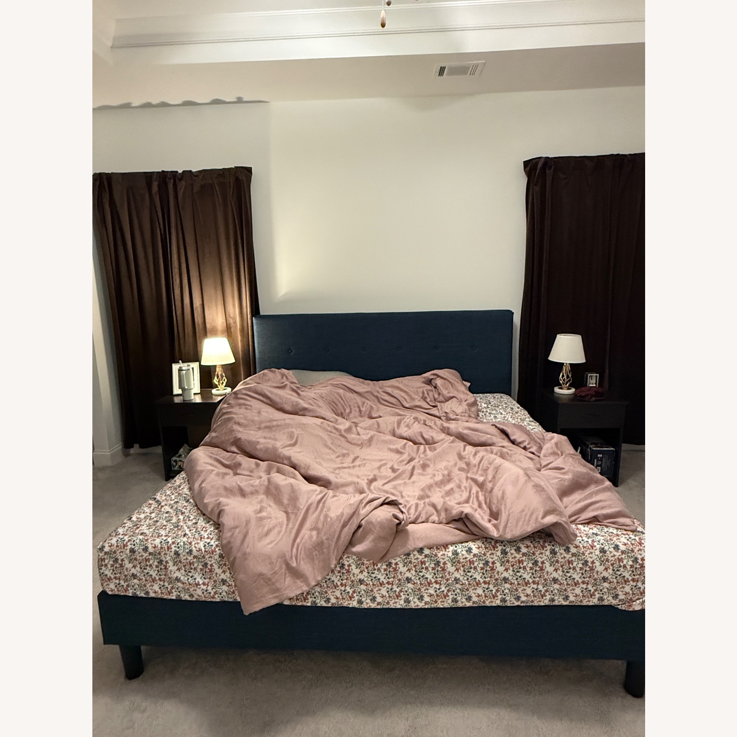 Wayfair Blue Fabric King Bed - image-5